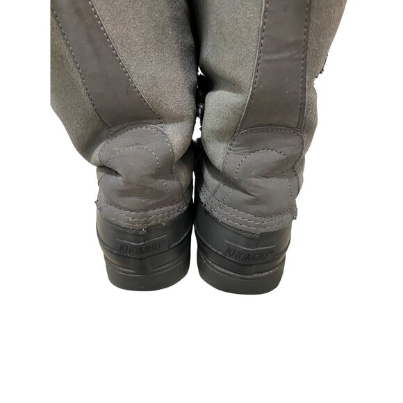 Khombu Women's Black Fur-Lined Winter lace up snow Boots size 8 - Picture 7 of 9